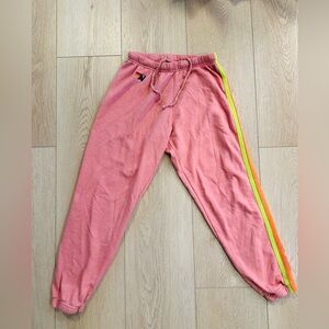 🌈 Aviator Nation True Pink Sweats Size Small 🌈 Retired Color! 🎨